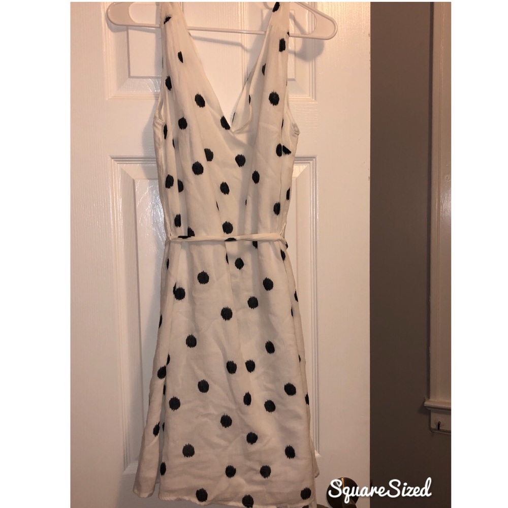 Black and white polka dot light weight dress